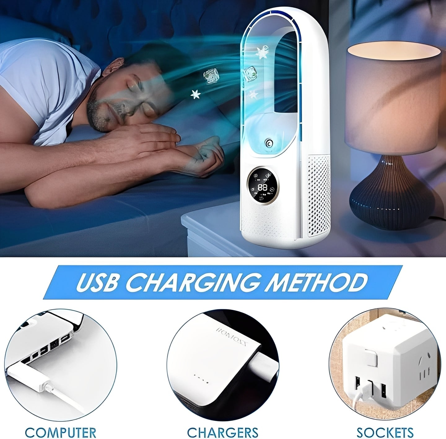 Compact Quiet Personal Air Fan