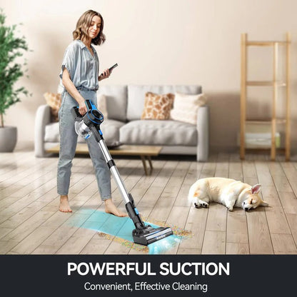Wireless Rechargeable Vacuum for Home with LED Crevice Tool