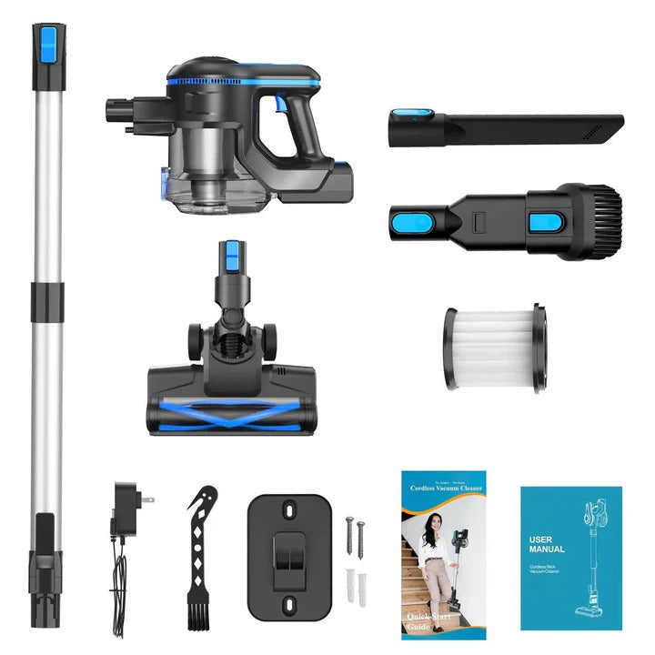 Wireless Rechargeable Vacuum for Home with LED Crevice Tool