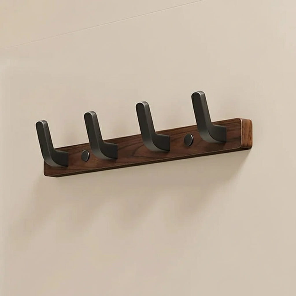 Rustic Wooden Wall Mounted Coat Rack