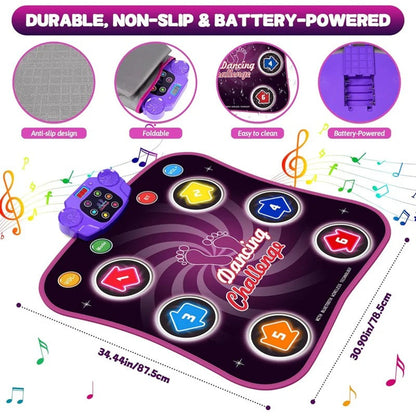 Fun Kids Dance Pad with Lights and 5 Game Modes