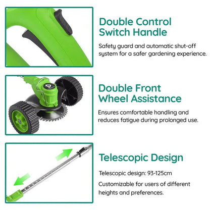 Portable Rechargeable Lawn Trimmer with Extendable Handle