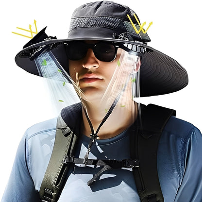 Cooling Sun Hat with USB Fans and Breathable Mesh