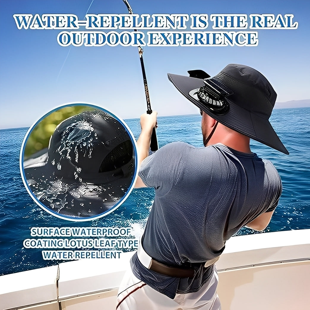 Cooling Sun Hat with USB Fans and Breathable Mesh