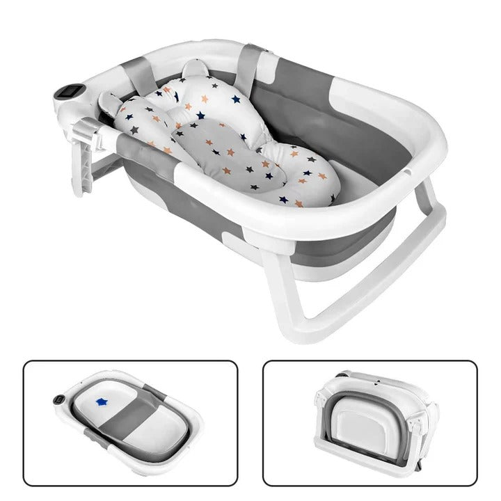 Portable Baby Bath Tub with Thermometer