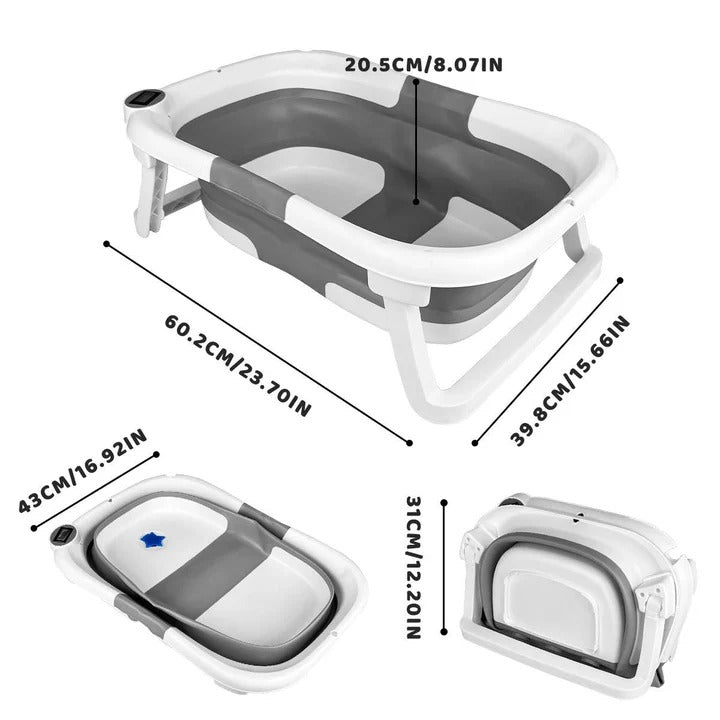 Portable Baby Bath Tub with Thermometer