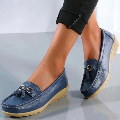 Comfortable Women's Leather Slip On Shoes