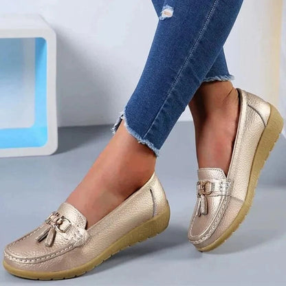 Comfortable Women's Leather Slip On Shoes