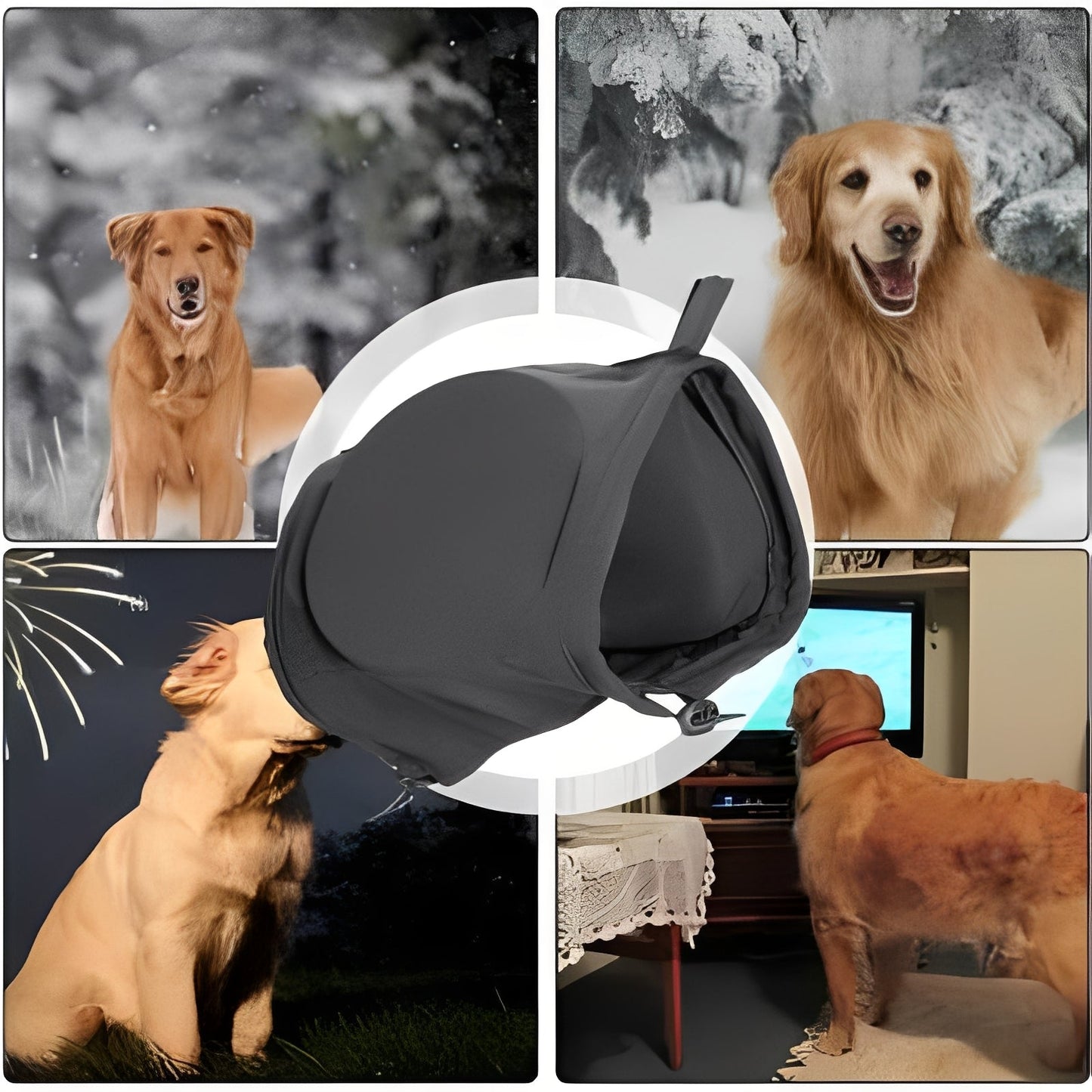 Comfy Pet Ear Warmers Hood, Adjustable Dog Headband