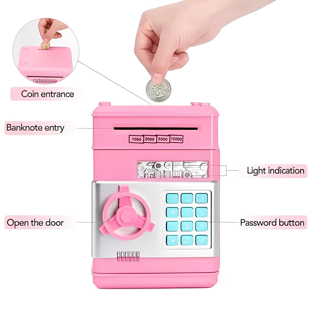 Secure Digital Money Box for Children with Lock