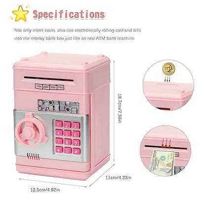 Secure Digital Money Box for Children with Lock