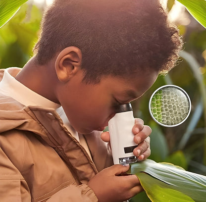 Fun Kids Handheld Microscope with LED Light and Zoom