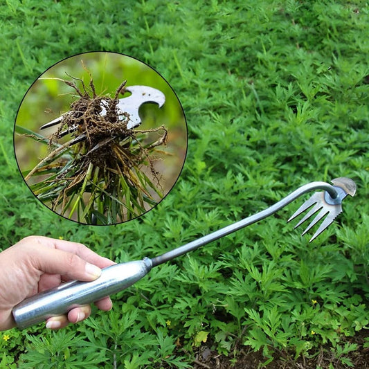 Easy Garden Weed Puller with 4 Metal Claws - Ortekor