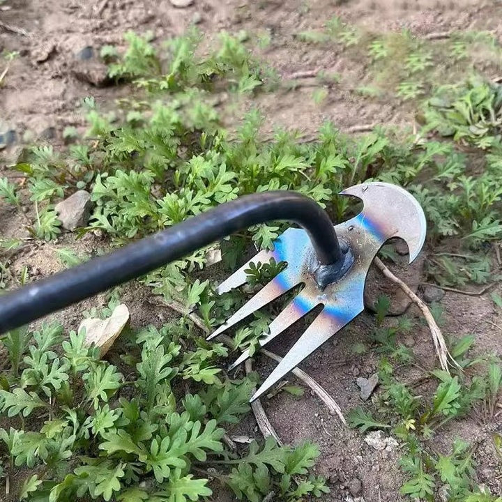 Easy Garden Weed Puller with 4 Metal Claws