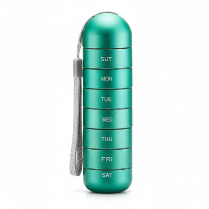 Portable Compact Pill Box with 7 Day Supply