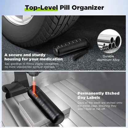 Portable Compact Pill Box with 7 Day Supply