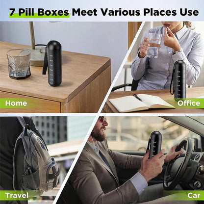 Portable Compact Pill Box with 7 Day Supply