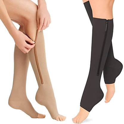 Durable Zip Stockings with Toe Protection and Strong Seams