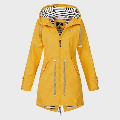 Waterproof Ladies Windbreaker with Adjustable Hood