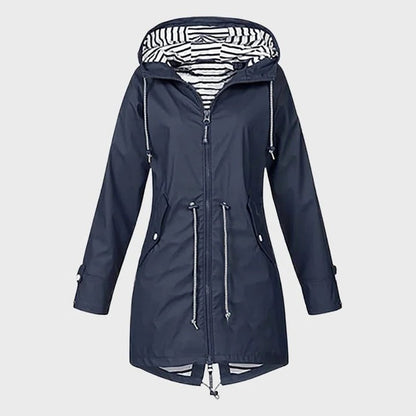 Waterproof Ladies Windbreaker with Adjustable Hood