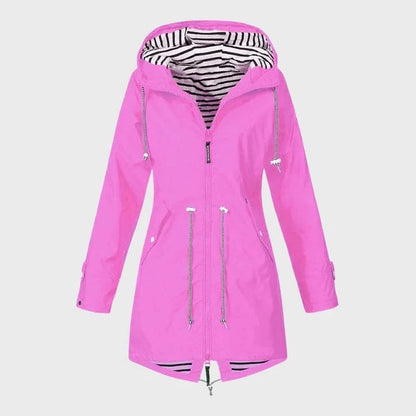 Waterproof Ladies Windbreaker with Adjustable Hood