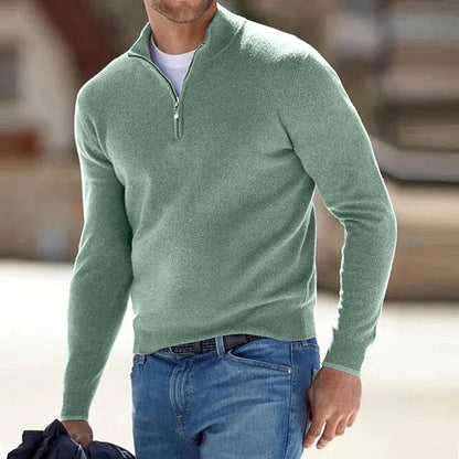 Soft Men's Full Zip Long Sleeve Sweater
