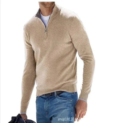Soft Men's Full Zip Long Sleeve Sweater