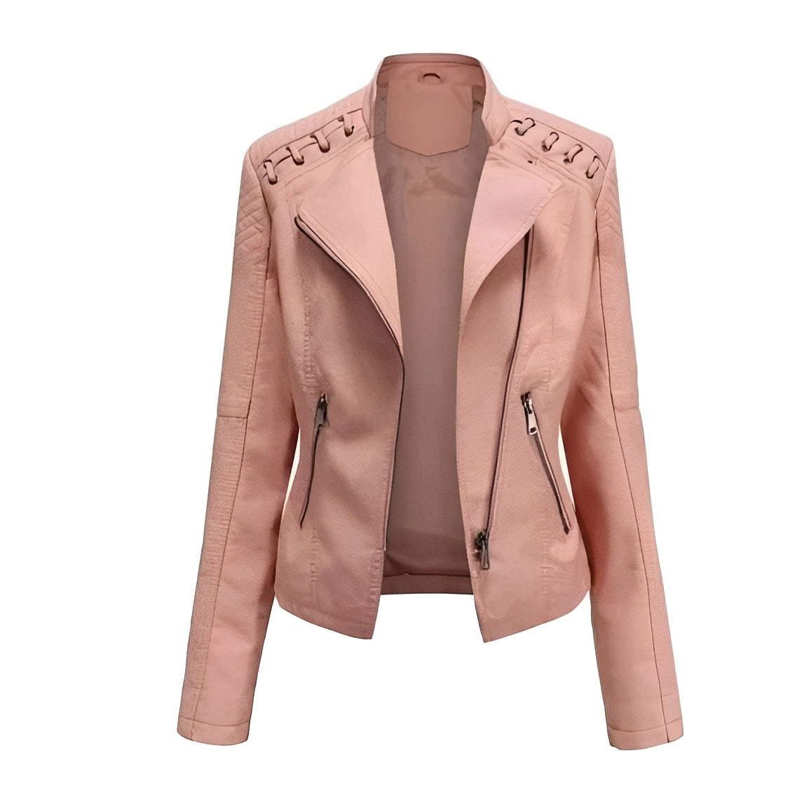 Classic Biker Leather Jacket for Women