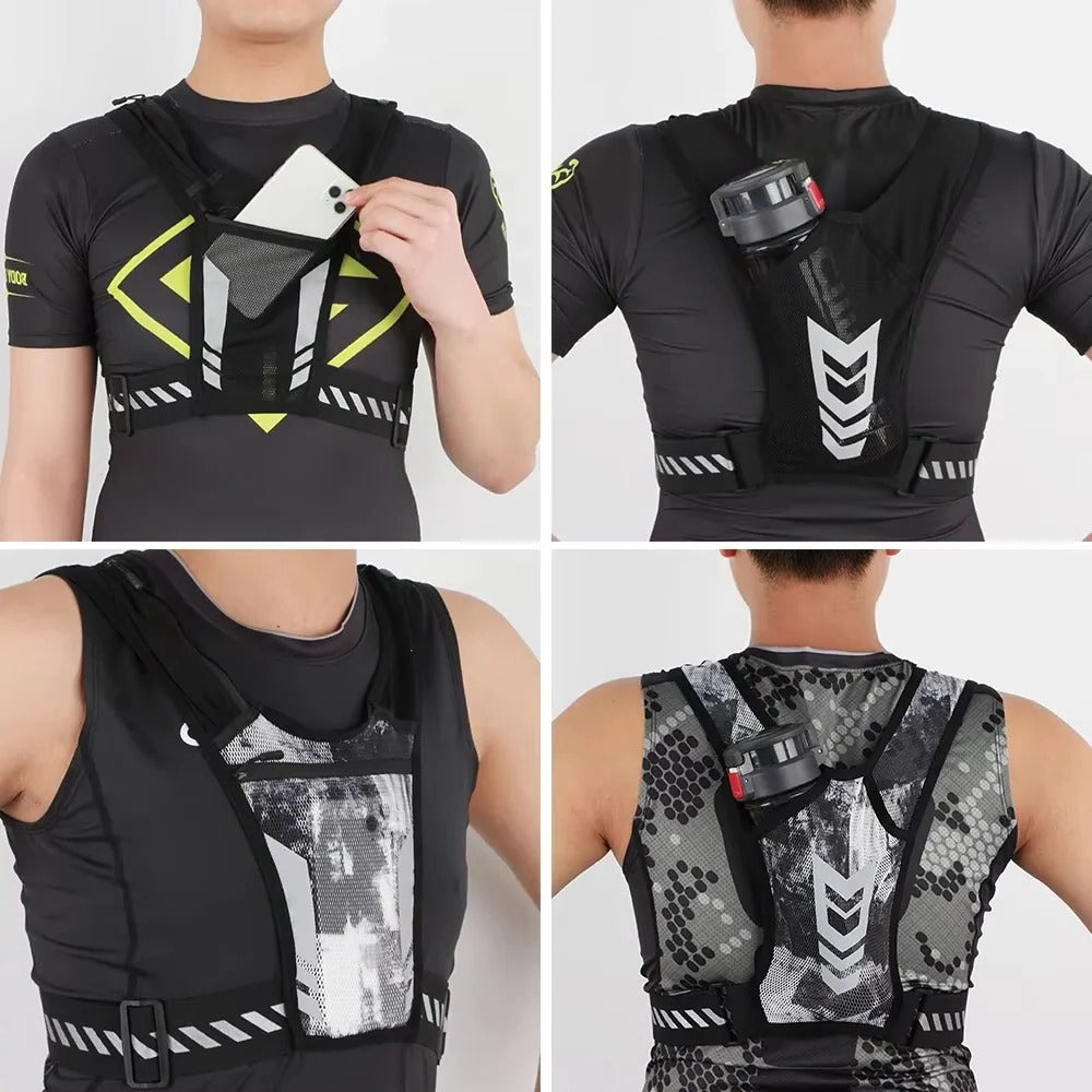 Sporty Fitness Waist Pack with Phone Pocket and Pouch