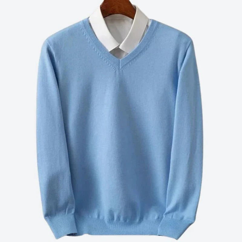 Soft Crew Neck Cashmere Sweater for Men