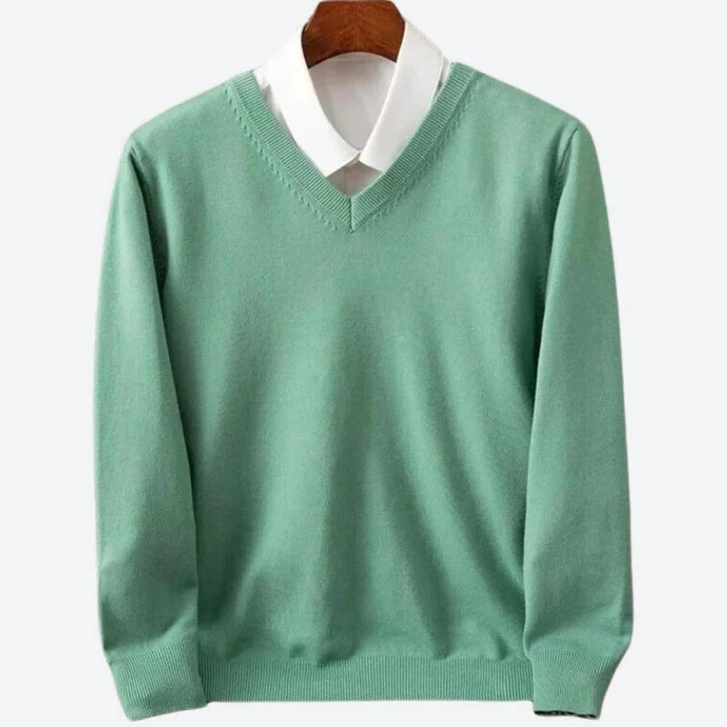 Soft Crew Neck Cashmere Sweater for Men