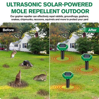 Outdoor Pest Repellent Solar Stakes, 4 Pack