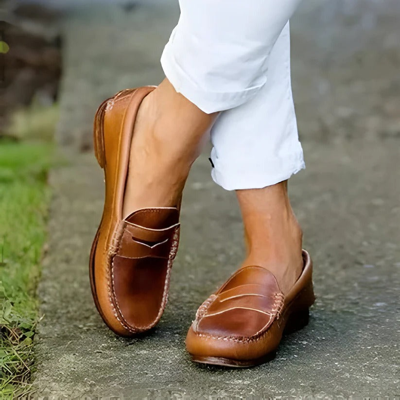 Classic Low Heel Slip On Women's Loafers