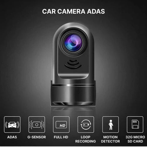 Compact Car Camera with Wide View and Rechargeable Battery