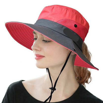 Lightweight Large Brim Summer Hat with Adjustable Strap