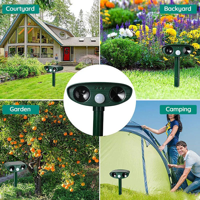 Outdoor Motion Activated Animal Repellent Device