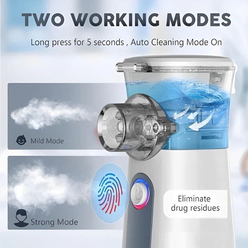 Compact Travel Nebulizer with 2 Mist Settings