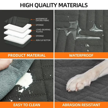 Pet Car Seat Extender with Grip Bottom and Sturdy Base