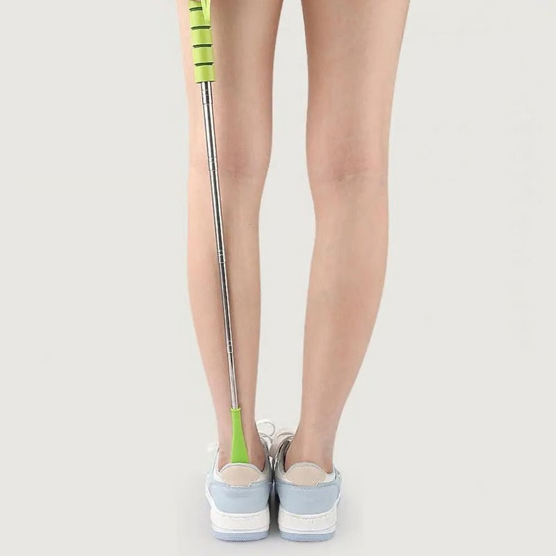 Long Handle Stainless Steel Shoe Horn with Non Slip Grip