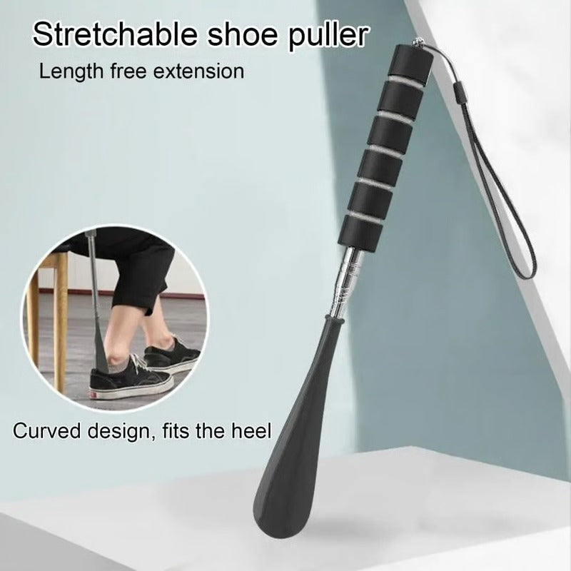 Long Handle Stainless Steel Shoe Horn with Non Slip Grip