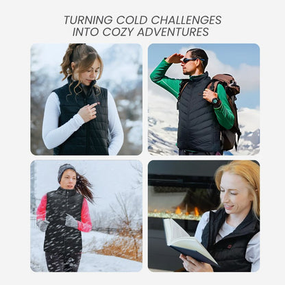 Warm Waterproof Jacket with Mesh and Adjustable Heat Settings