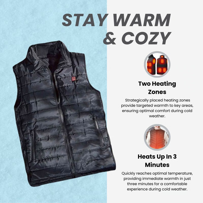 Warm Waterproof Jacket with Mesh and Adjustable Heat Settings