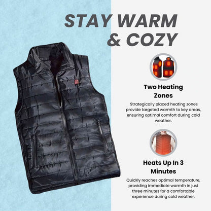 Warm Waterproof Jacket with Mesh and Adjustable Heat Settings