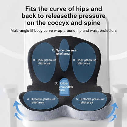 Comfortable Back Support Seat Cushion with Memory Foam