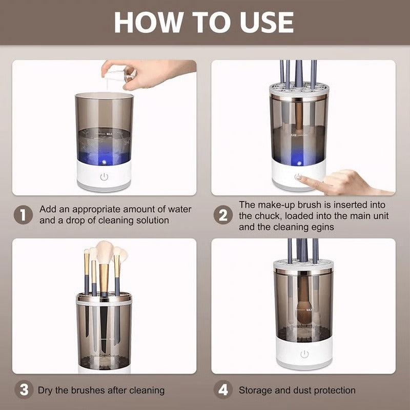 Easy Makeup Brush Cleaner with Advanced Cleaning Tool