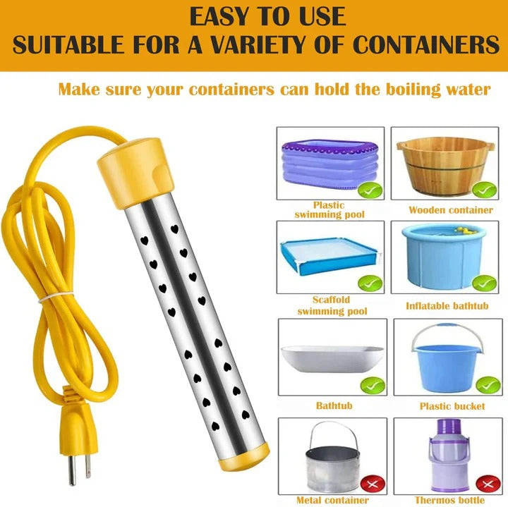 Compact Electric Water Heater with Durable Steel Element