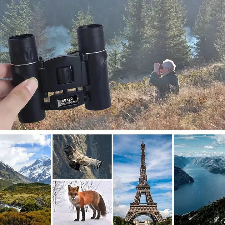 Portable 40×22 Binoculars with Easy Focus