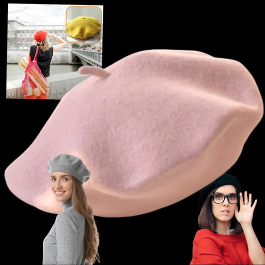 Soft Woolen Beret Hat for Women and Girls - Ortekor