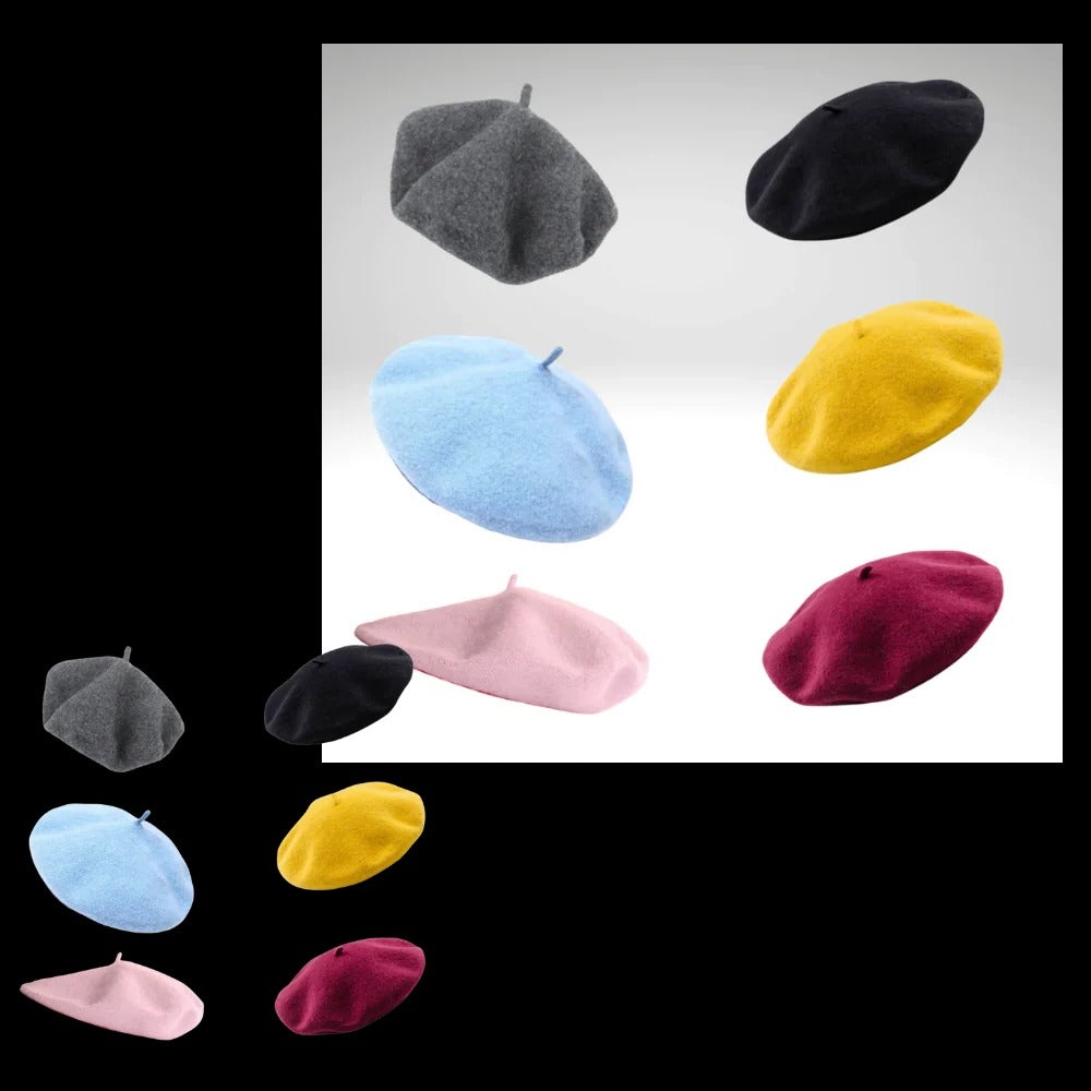 Soft Woolen Beret Hat for Women and Girls