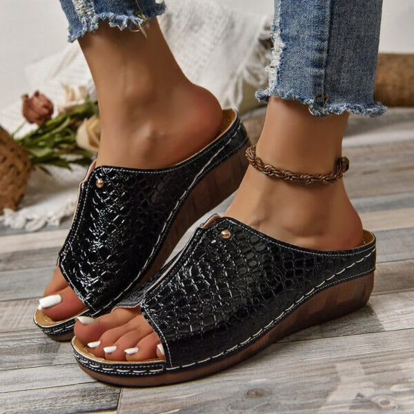 Comfortable Women's Arch Support Sandals with Wedge Heel